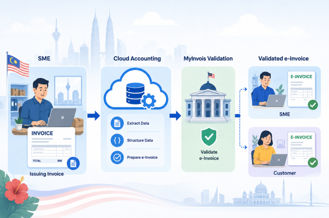 Malaysia e-Invoice MyInvois submission and validation workflow